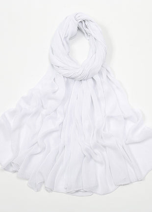 Curling Rayon Wrinkle Scarf Women's Simple Toe Cap