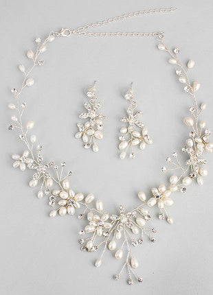 Pearl Necklace and Earring Suit