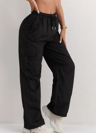 High Waist Drooping Quick-drying Leisure Wide Leg Track Pants