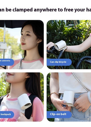 Portable Clip Fan – USB Rechargeable, Adjustable, and Quiet Cooling