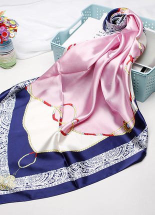 High-end Versatile Vintage Printed Workplace Scarf