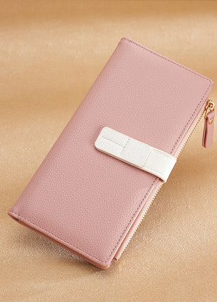 Long Multiple Card Slots Zipper Bag Buckle Korean Style High Sense Wallet