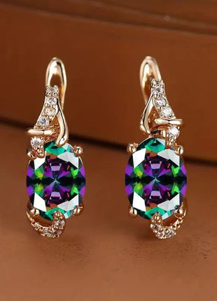 Finely Inlaid Stud Earrings