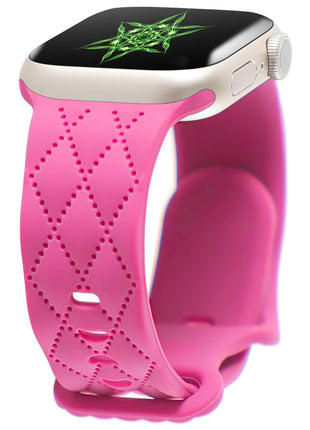 For Watch S9 Texture Silicone Butterfly Buckle Strap Compatible with Apple