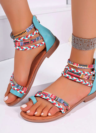 Ethnic Style Colourful Stitching Sandals