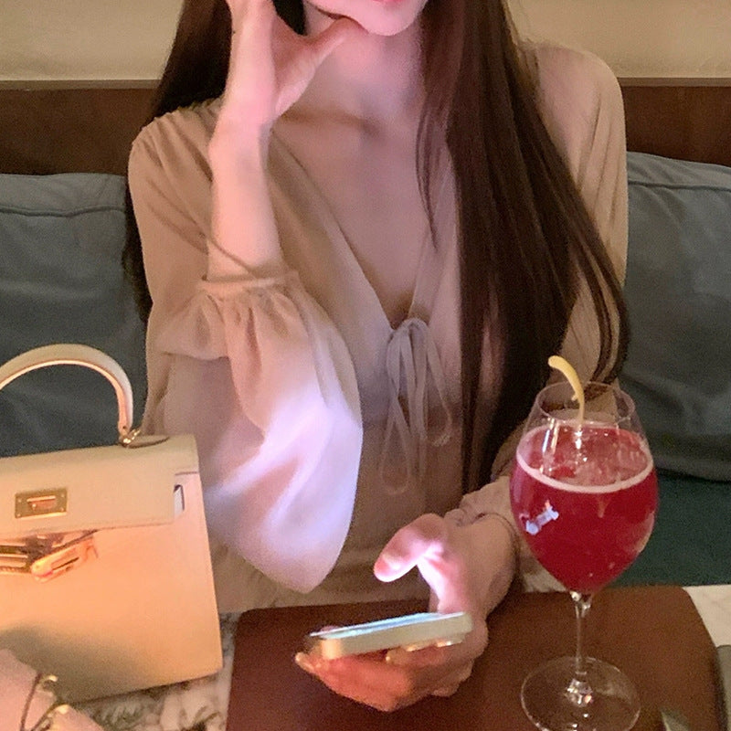 French Style V-neck Dress