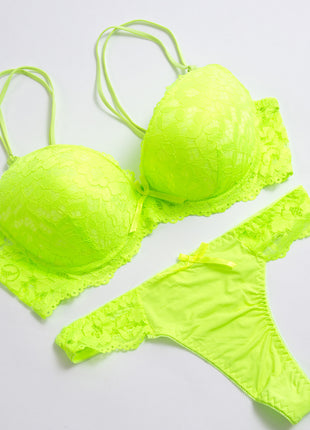 Lace Bra and Thong Set