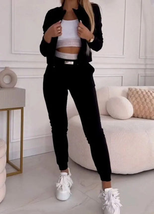 Slim Fit Versatile Long Sleeve Foreign Trade Trousers Suit