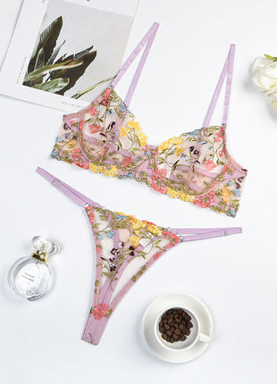 Stitching Lace-up Two-piece Set