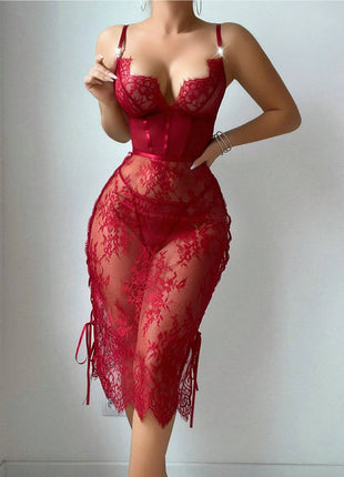 Hollow Red Topless Sheath