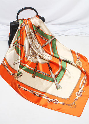 Digital Printed Square Silk Scarf