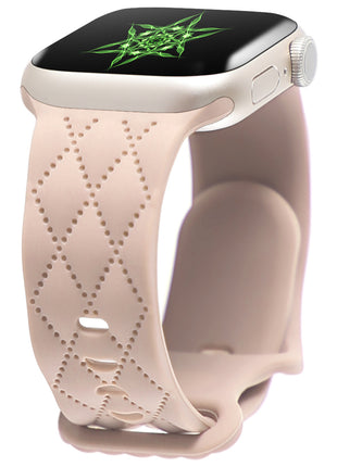 For Watch S9 Texture Silicone Butterfly Buckle Strap Compatible with Apple
