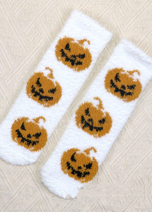 Halloween Lint-free Coral Fleece Luminous Dispensing Socks
