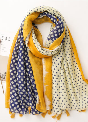 Japanese Style Artistic Cotton and Linen Scarf Bohemian Cashew