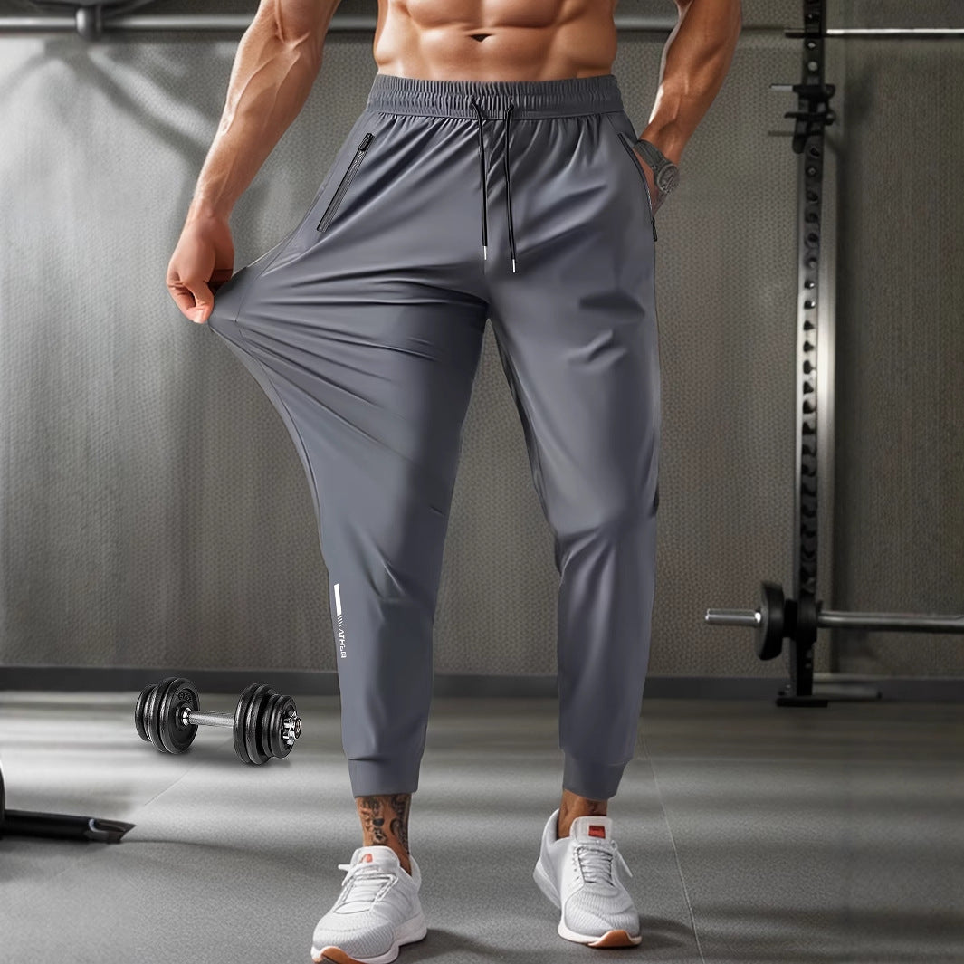 Running Ice Silk Quick drying with Zipper Pants