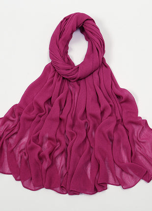Curling Rayon Wrinkle Scarf Women's Simple Toe Cap