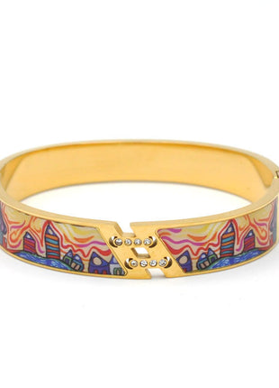 Stainless Steel and Enamel Bangles