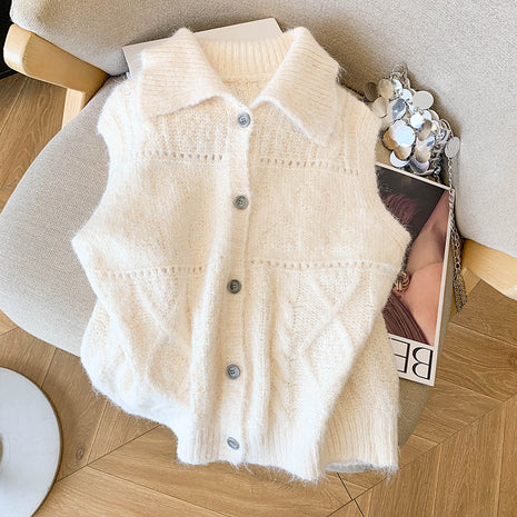 Twist Knit Design Vest