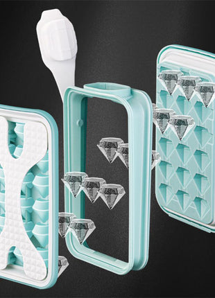 2in1 Portable Silicone Ice Diamond Mold & Water Bottle Creative Curling Summer Kitchen Gadgets