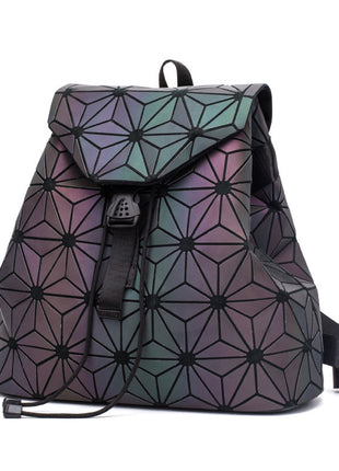 Colorful Geometric Fashion Folding Rhombus Backpack