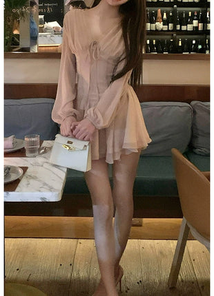 French Style V-neck Dress