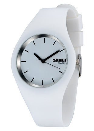 Simple Jelly Color Couple Waterproof Watch