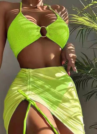 3pcs Halter Summer Fashion Personalized Three-point Beach Swimsuit