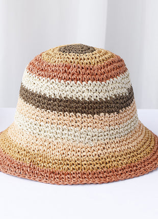 Raffia Handmade Crocheted Colourful Hat