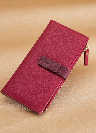 Long Multiple Card Slots Zipper Bag Buckle Korean Style High Sense Wallet