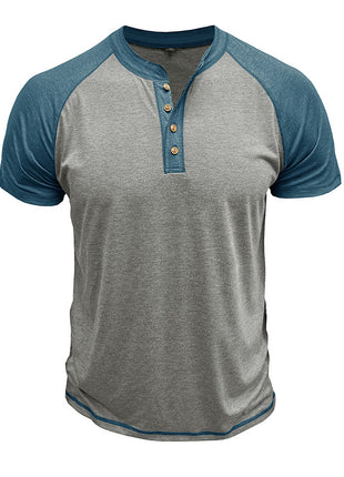 Short Sleeve European And American Color Matching Top