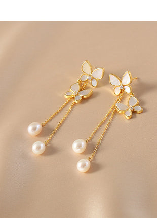 Exquisite Butterfly Long Tassel Earrings