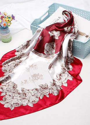 High-end Versatile Vintage Printed Workplace Scarf