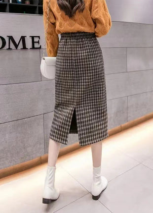 Plaid Spring and Autumn Skirt