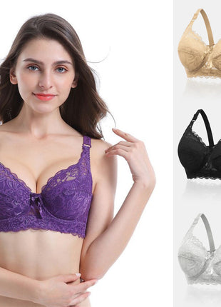 Cotton Cup Adjustable Lace Bra 3PS Set