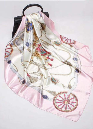 Digital Printed Square Silk Scarf