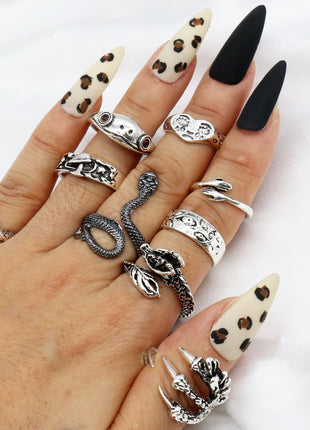 Halloween Ornament Ring Set