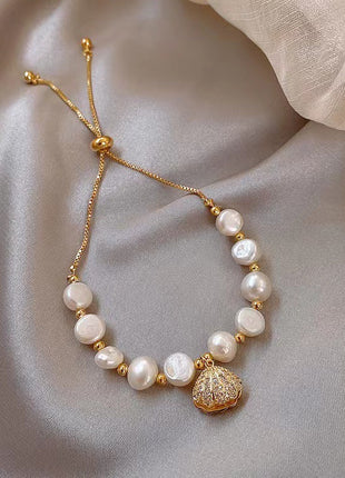 Fashionable All-match Shell Natural Pearl Temperament Opal Bracelet