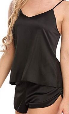 Summer V-neck Lace Camisole Shorts Pyjama Set