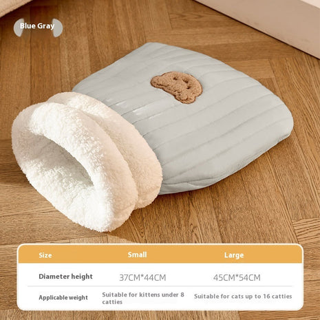 Sleeping Pet Nest Bag Warm Closed Pocket