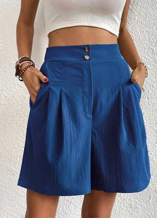 Loose High Waist Wide Leg Shorts