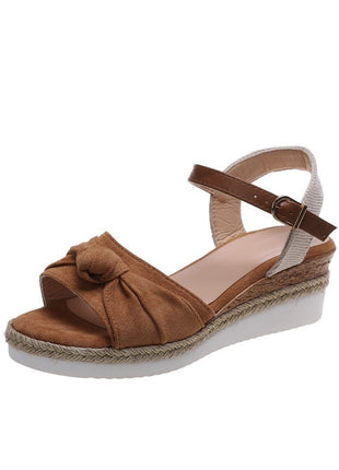 Bow Platform Sandals