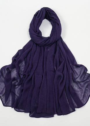 Curling Rayon Wrinkle Scarf Women's Simple Toe Cap