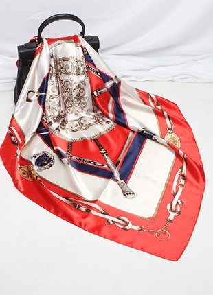 Digital Printed Square Silk Scarf