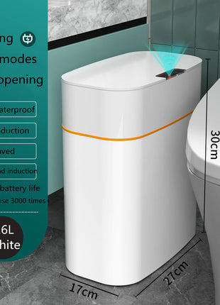 13L / 16L Smart Trash Can IPX5 Waterproof, Waved, Kick & Knee Induction with Lid