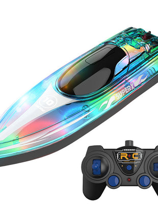 Luminous Remote-control High-speed Speedboat LED Glare Remote Children Ship Model