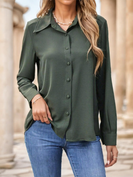 Bottomed Close Long Sleeve Shirts