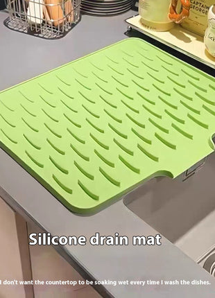 Silicone Drain Pad for Countertop – Quick Dry, Anti-Slip, and Slope Design