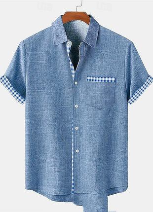 Ocean Fish Pattern Lapel Loose Casual Short Sleeve