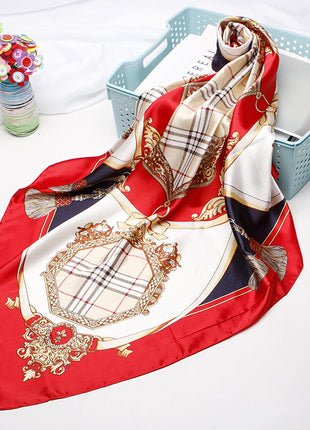 High-end Versatile Vintage Printed Workplace Scarf