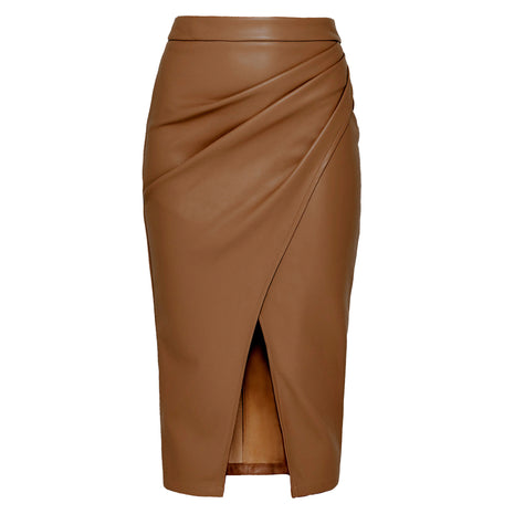 Leather Slim Fit High Waist Casual Tight Skirt